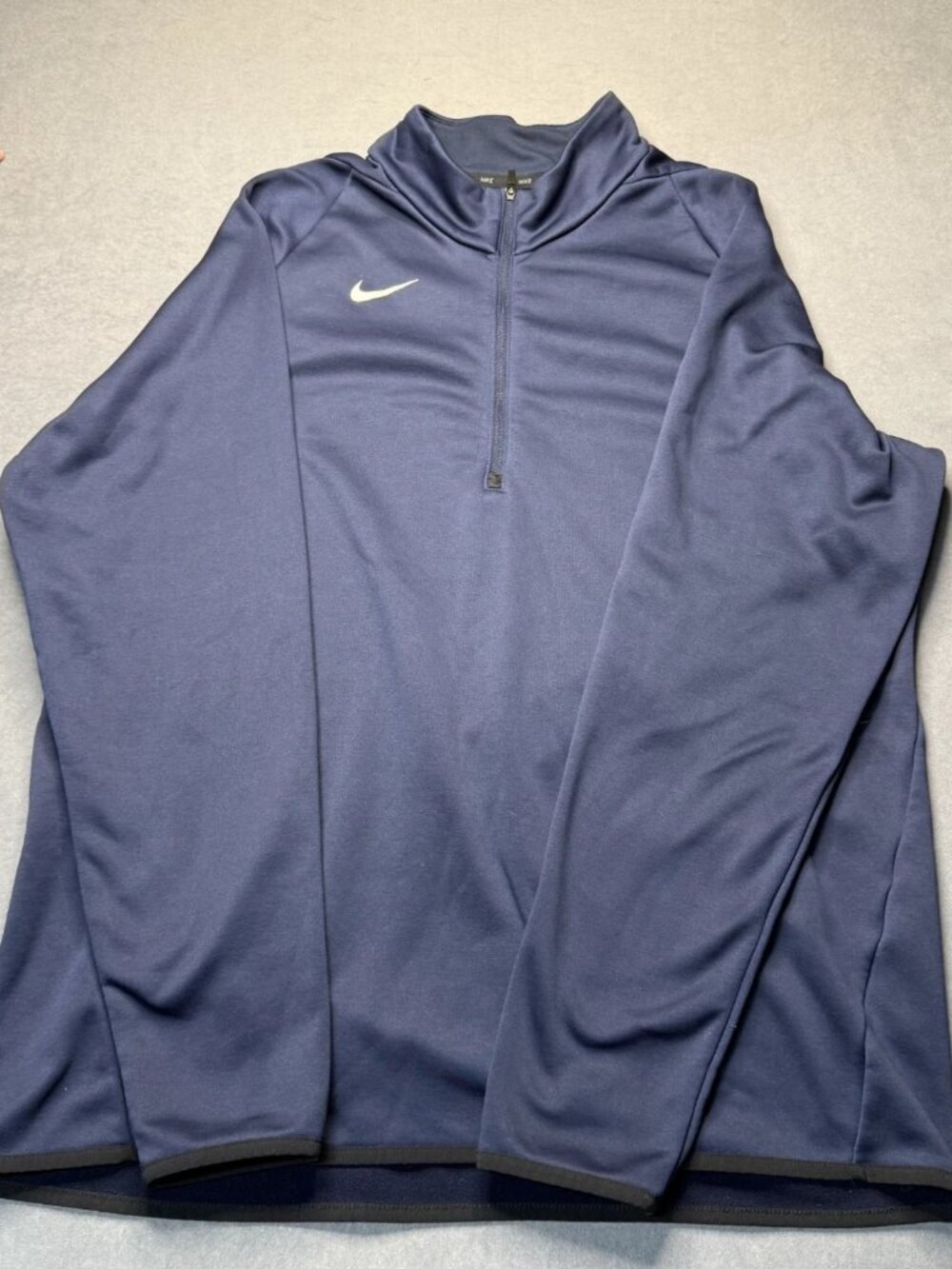 Nike Dri-FIT Men's Golf Navy Blue Q-Zip Long Sleeve Top XL